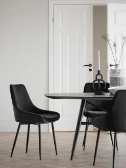 Sillas Tapizadas En Terciopelo Sierra, 2 Uds.