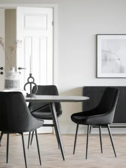 Sillas Tapizadas En Terciopelo Sierra, 2 Uds.