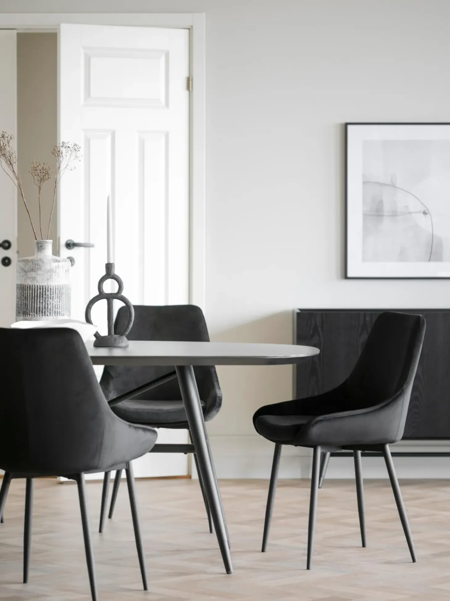 Sillas Tapizadas En Terciopelo Sierra, 2 Uds.