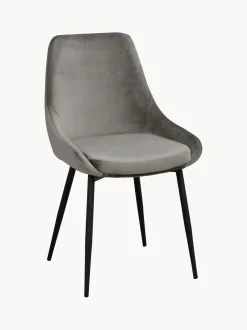 Sillas Tapizadas En Terciopelo Sierra, 2 Uds.