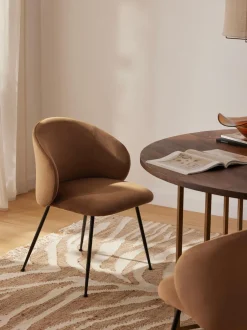 Sillas Tapizadas En Terciopelo Luisa, 2 Uds.