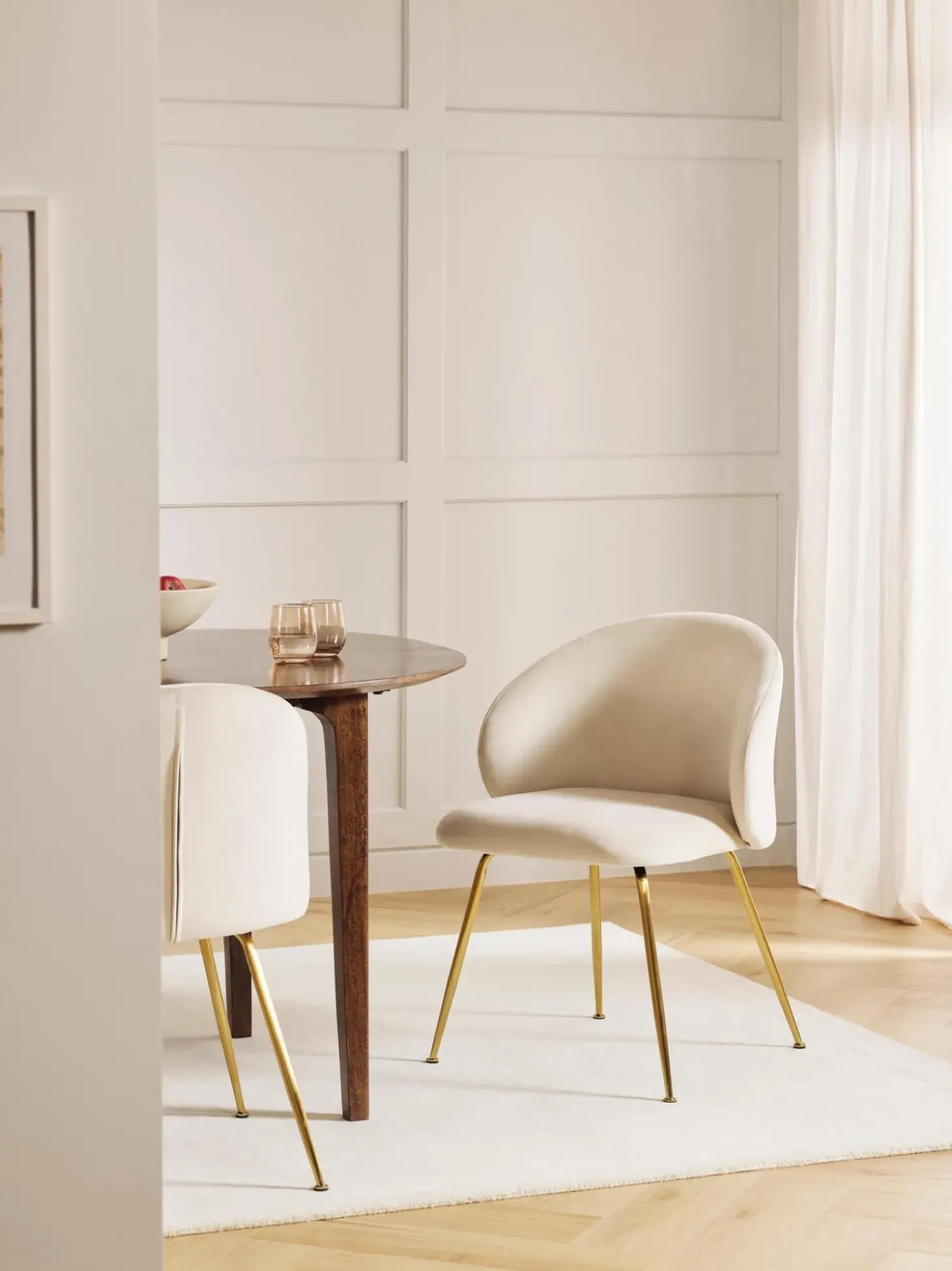 Sillas Tapizadas En Terciopelo Luisa, 2 Uds.