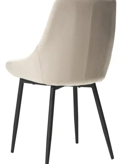 Sillas Tapizadas En Terciopelo Sierra, 2 Uds.