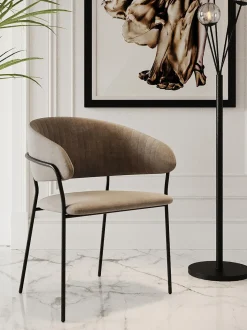 Sillas Tapizadas En Terciopelo Belle, 2 Uds.