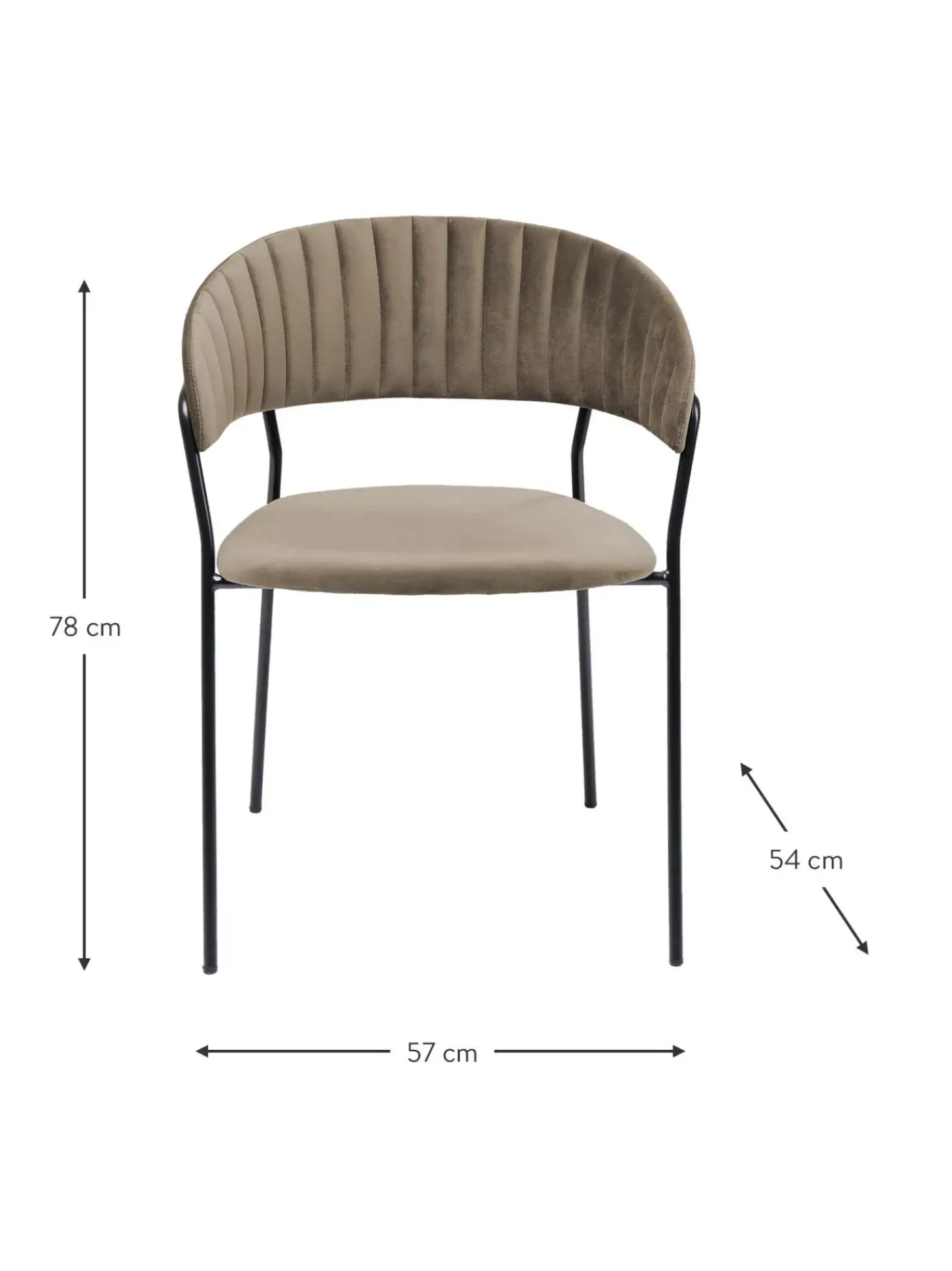 Sillas Tapizadas En Terciopelo Belle, 2 Uds.