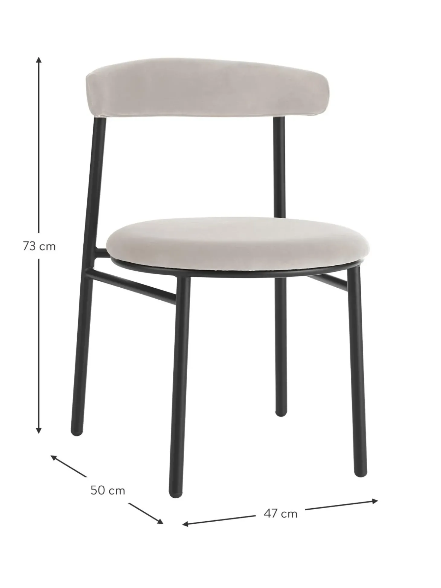 Sillas Tapizadas En Terciopelo Doggi, 2 Uds