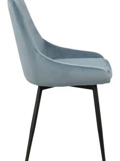 Sillas Tapizadas En Terciopelo Sierra, 2 Uds.