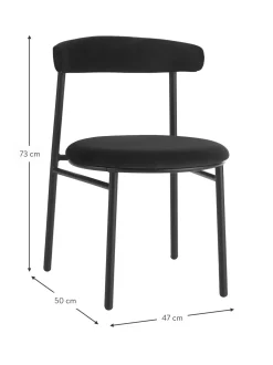Sillas Tapizadas En Terciopelo Doggi, 2 Uds