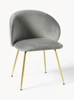 Sillas Tapizadas En Terciopelo Luisa, 2 Uds.