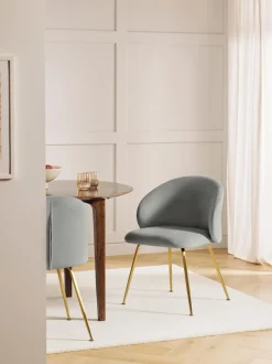 Sillas Tapizadas En Terciopelo Luisa, 2 Uds.