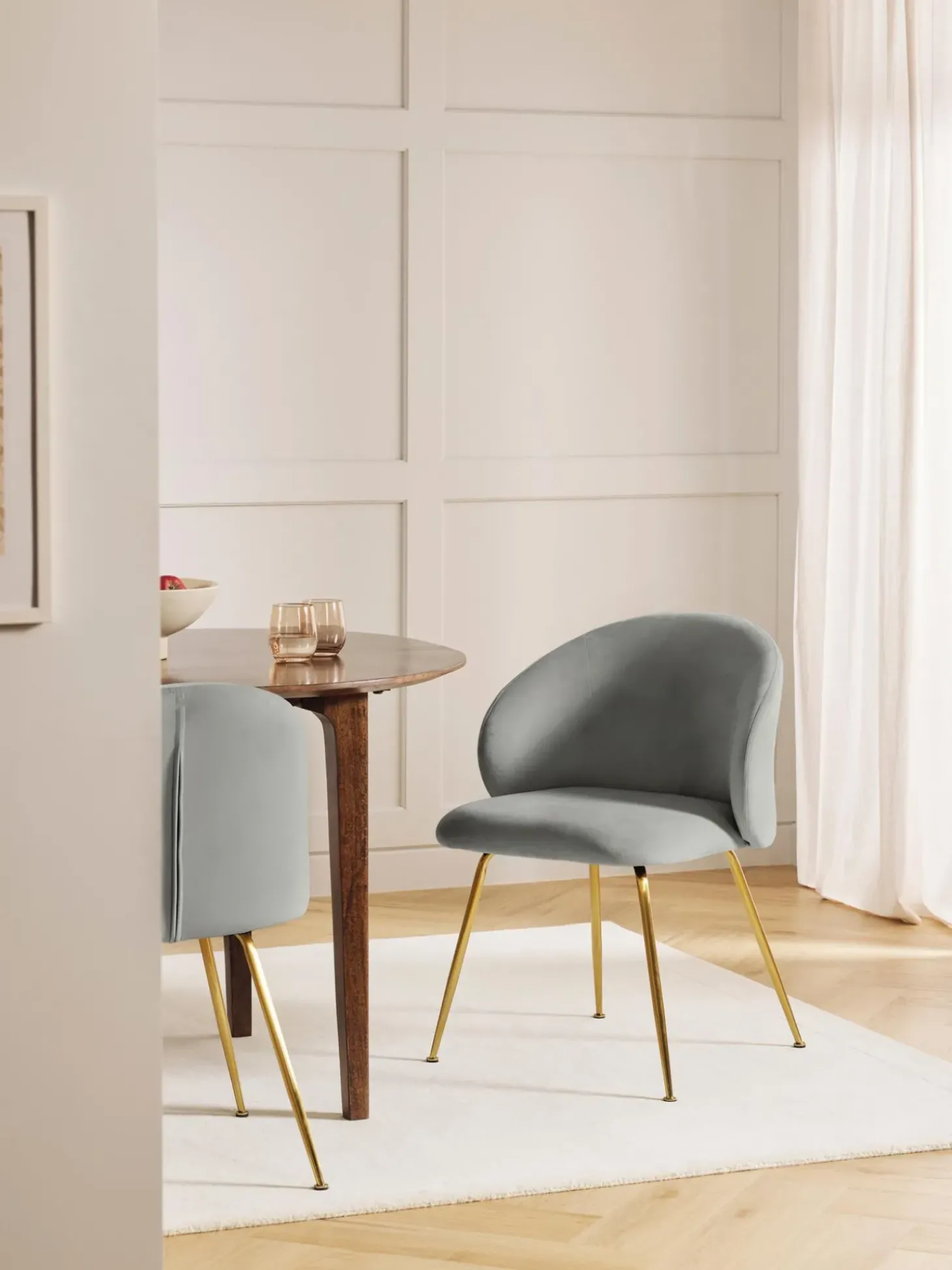 Sillas Tapizadas En Terciopelo Luisa, 2 Uds.