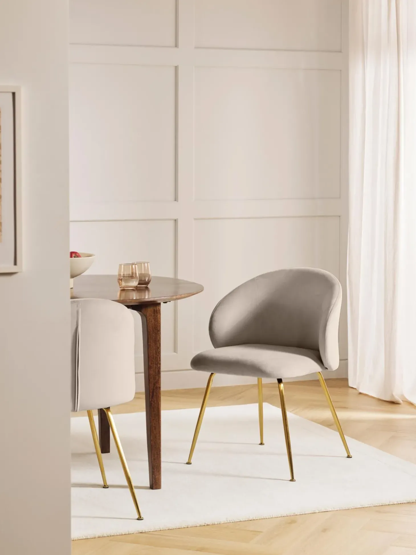 Sillas Tapizadas En Terciopelo Luisa, 2 Uds.