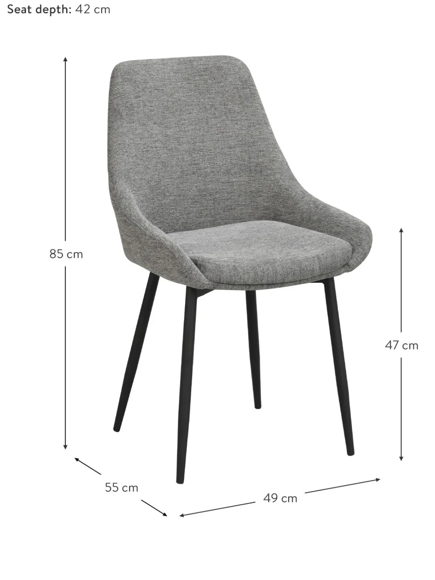 Sillas Tapizadas Sierra, 2 Uds.