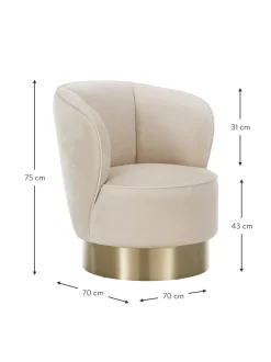 Sillon Coctel De Terciopelo Olivia