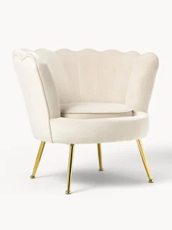 Sillon Coctel De Terciopelo Oyster