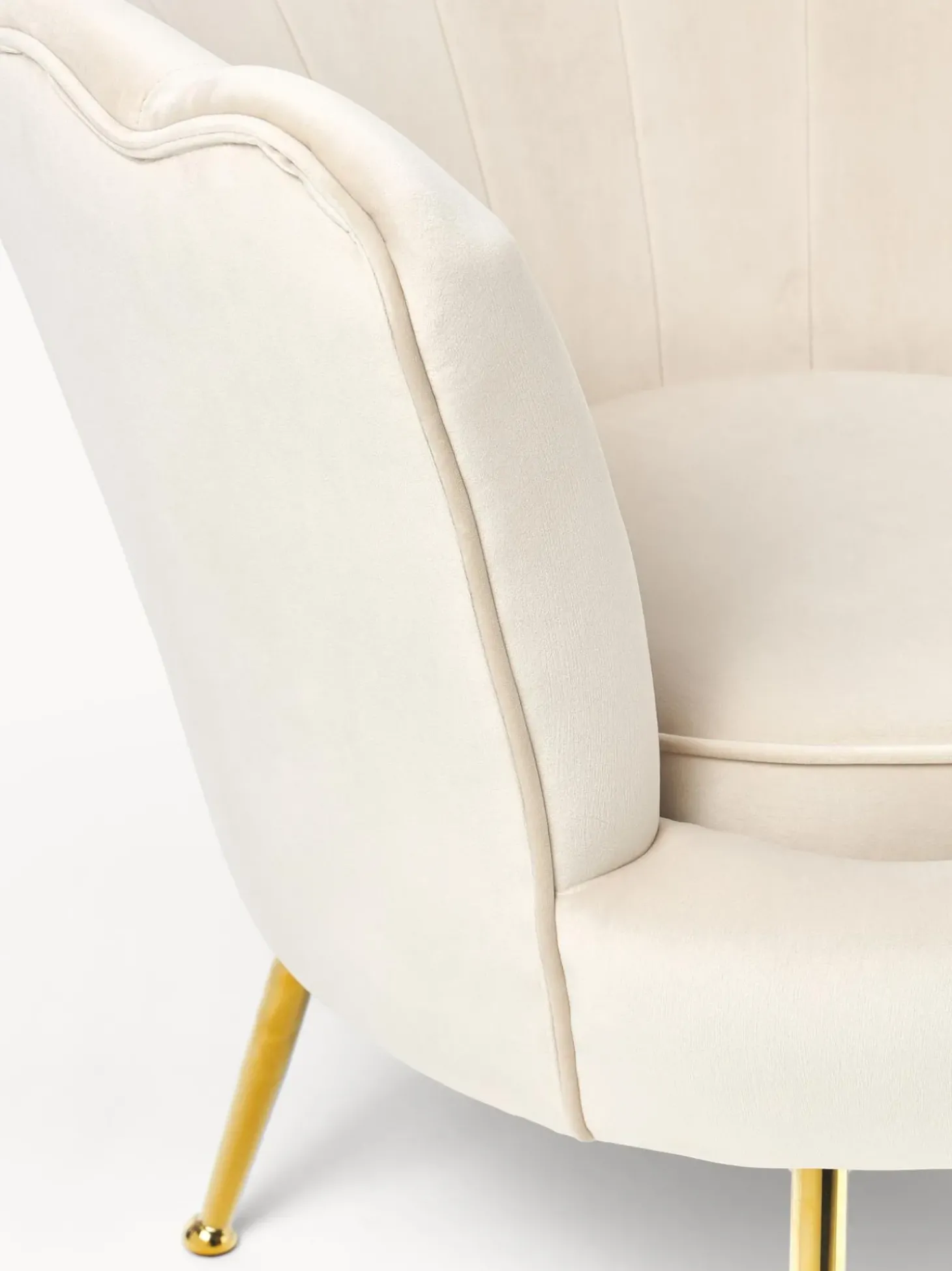 Sillon Coctel De Terciopelo Oyster