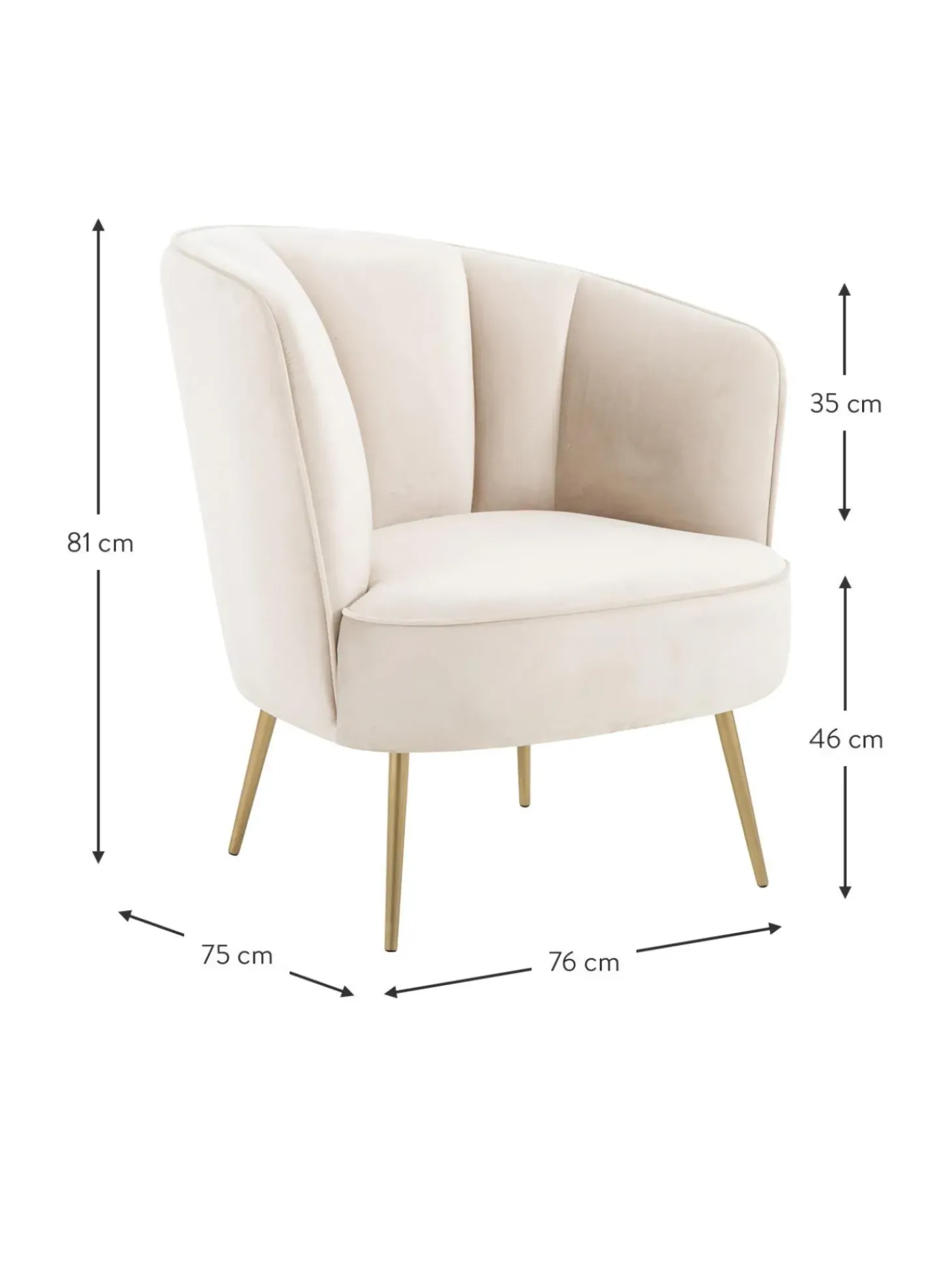 Sillon Coctel De Terciopelo Louise