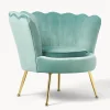 Sillon Coctel De Terciopelo Oyster