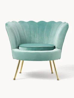 Sillon Coctel De Terciopelo Oyster