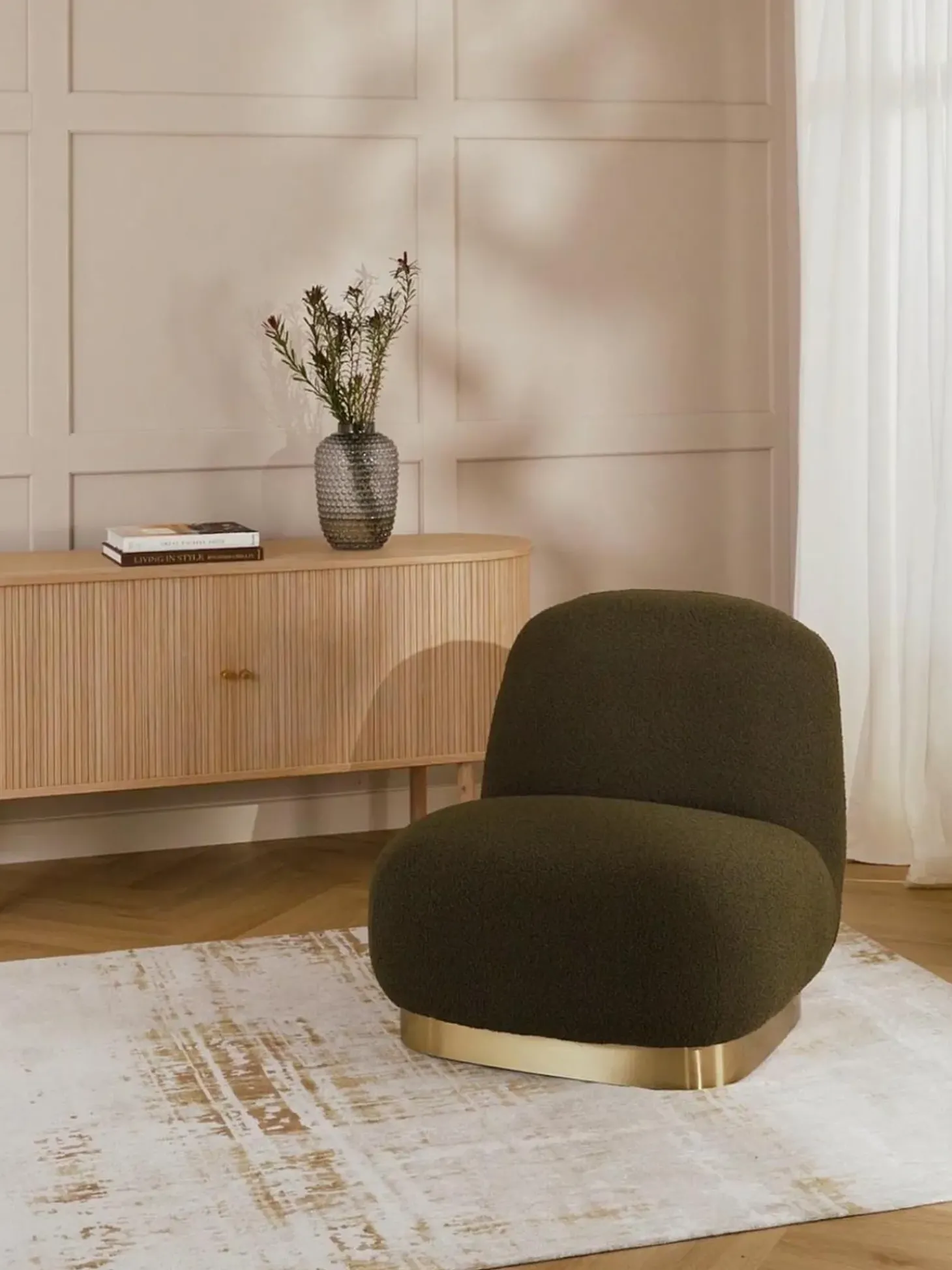 Sillon Coctel En Tejido Bloucle Elsie