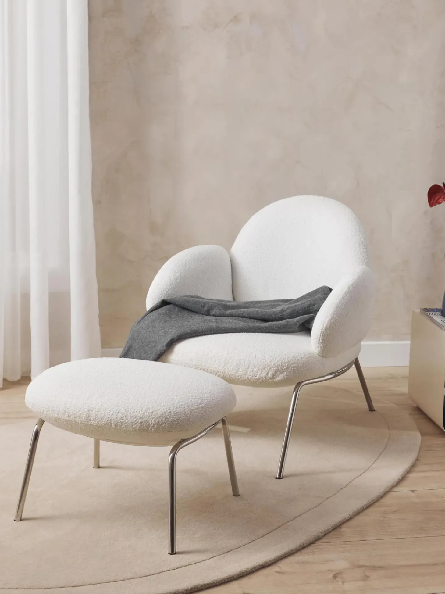 Sillon Coctel En Tejido Boucle Luan