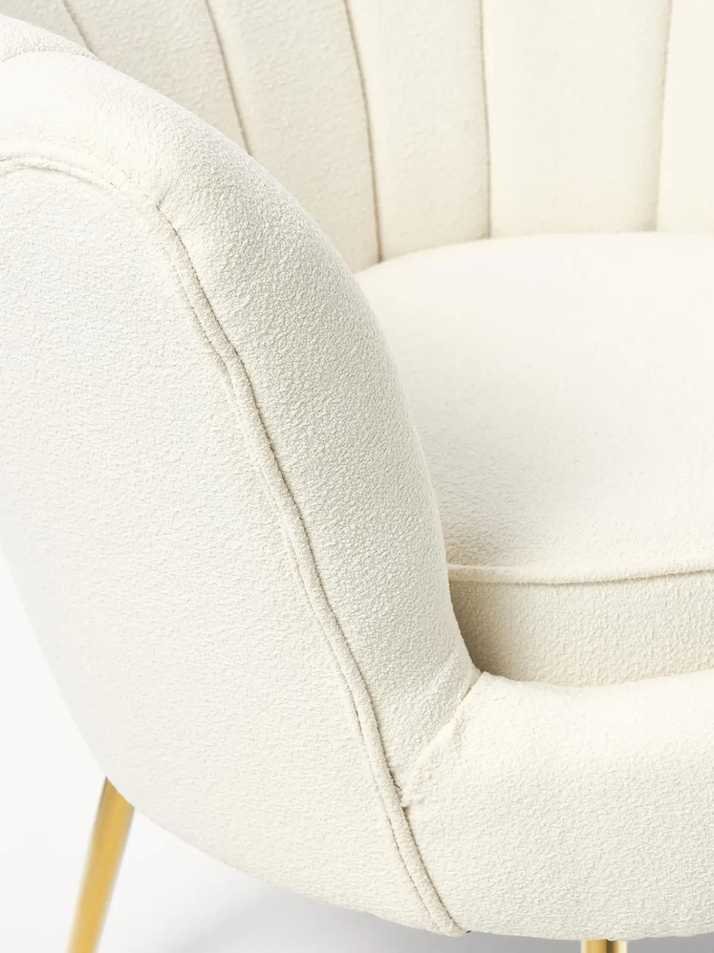 Sillon Coctel En Tejido Boucle Oyster