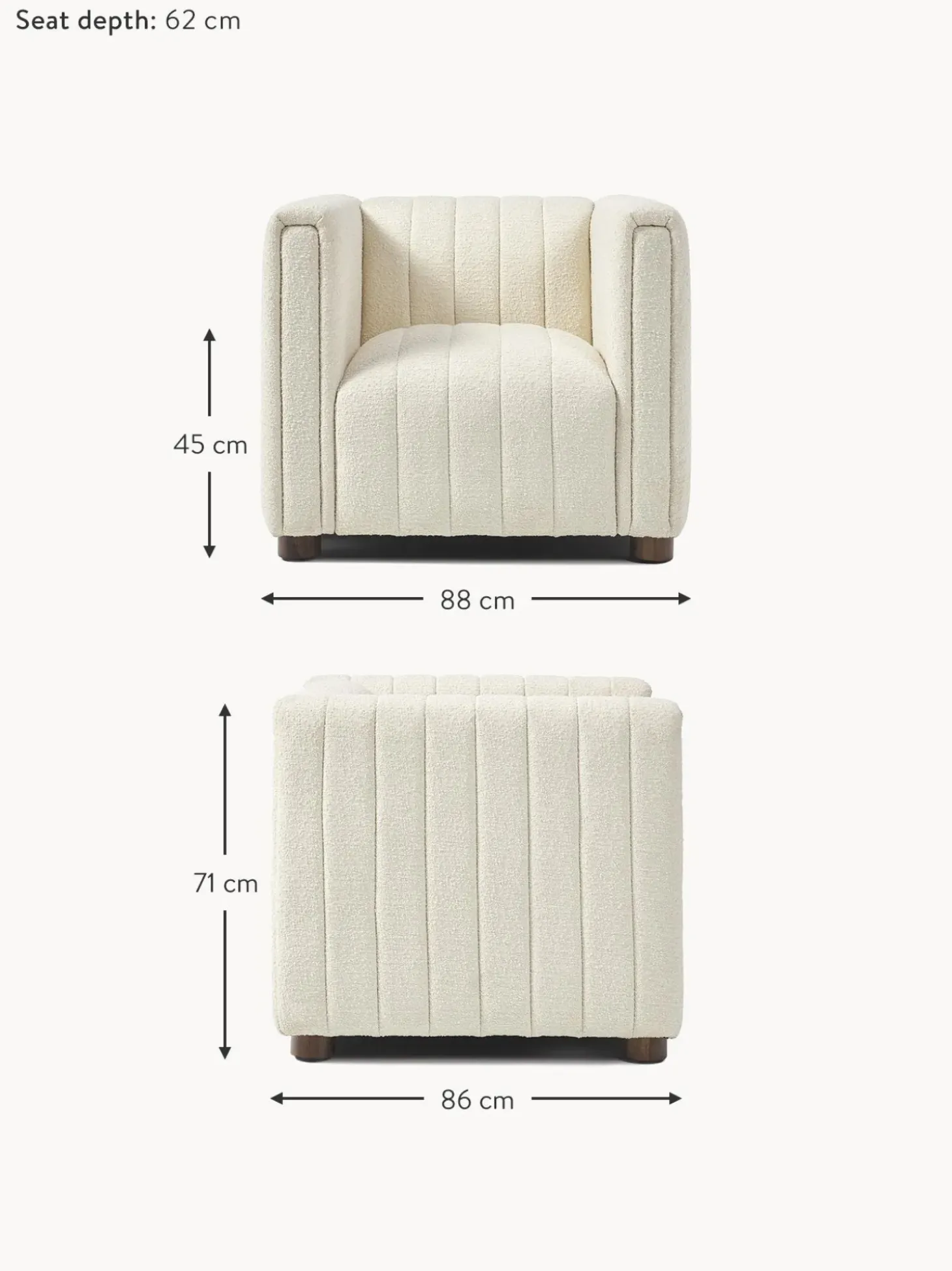 Sillon En Tejido Boucle Antonio
