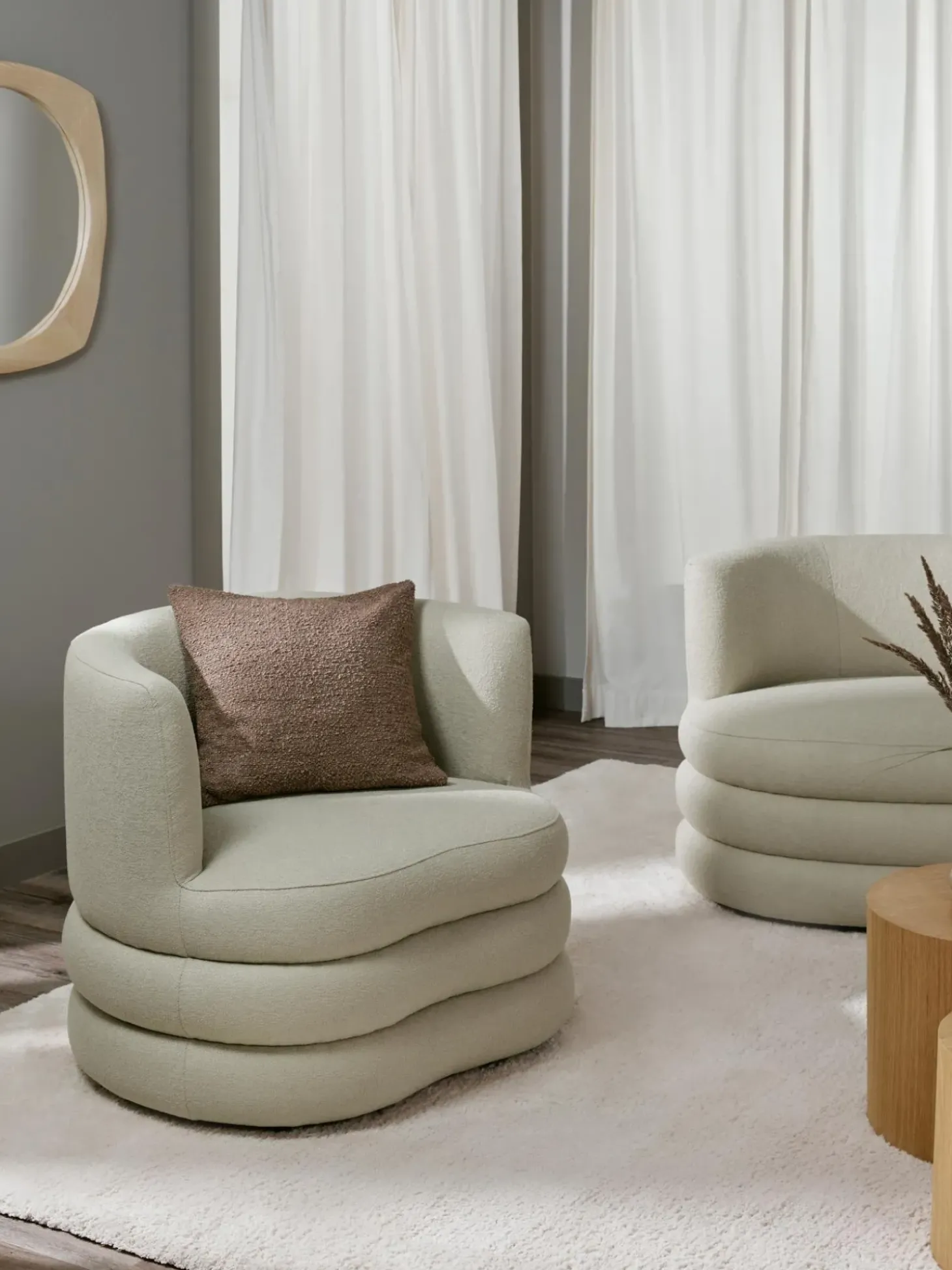 Sillon En Tejido Boucle De Diseno Solomon