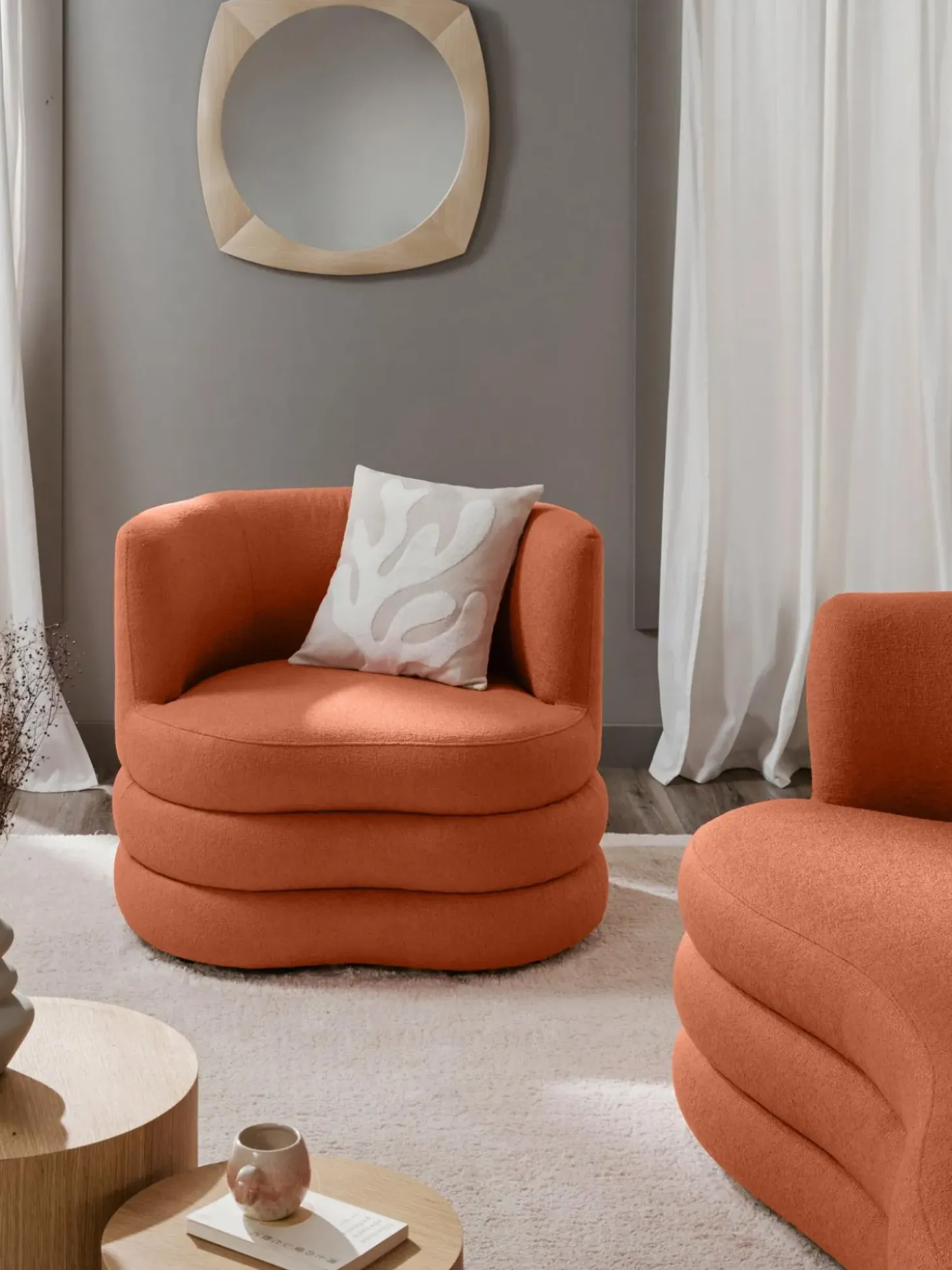 Sillon En Tejido Boucle De Diseno Solomon