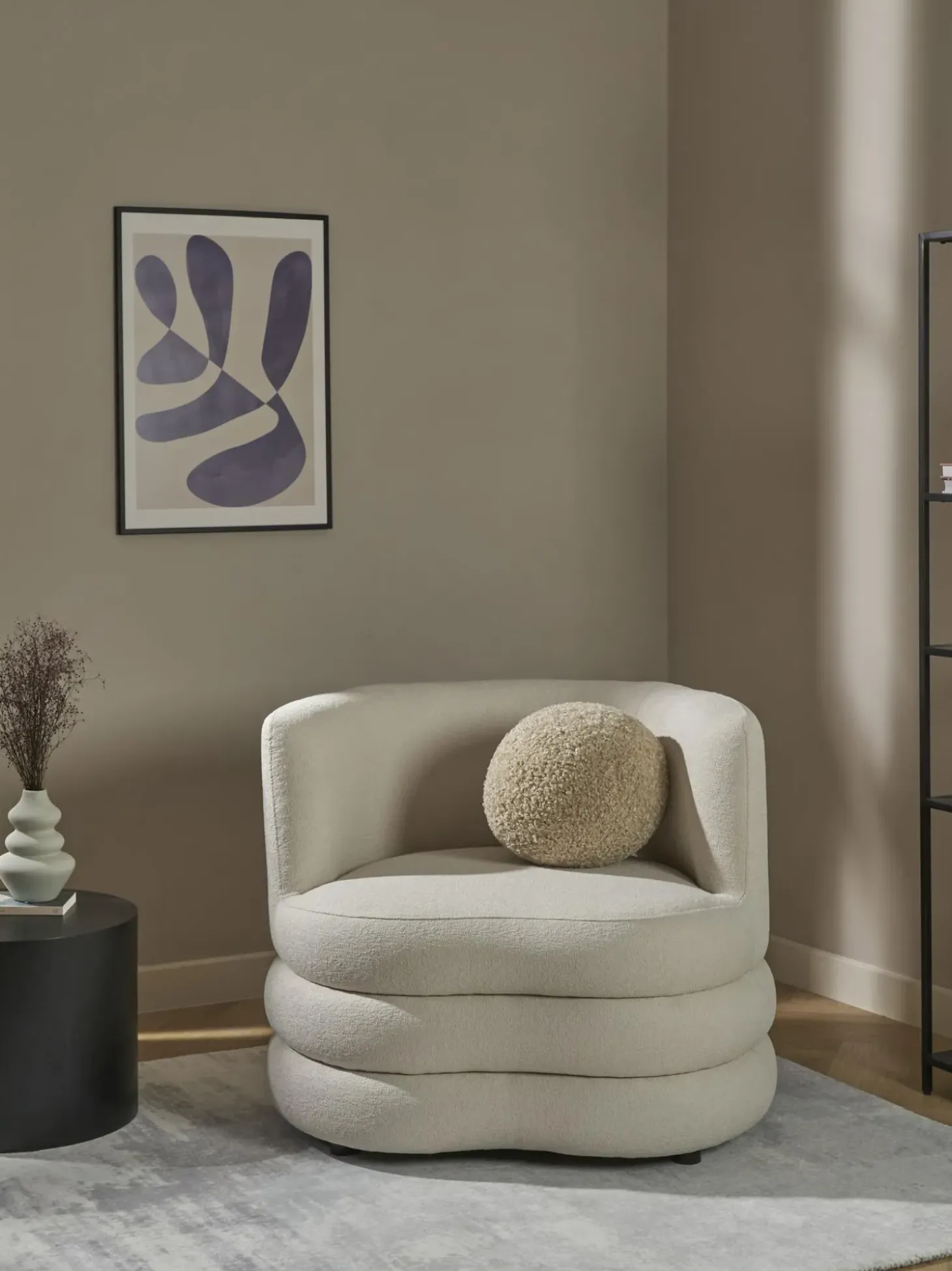 Sillon En Tejido Boucle De Diseno Solomon