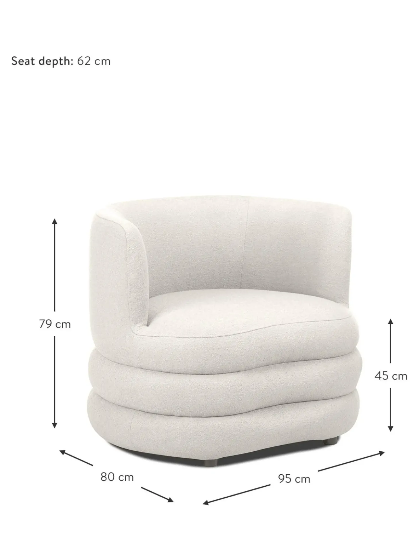 Sillon En Tejido Boucle De Diseno Solomon