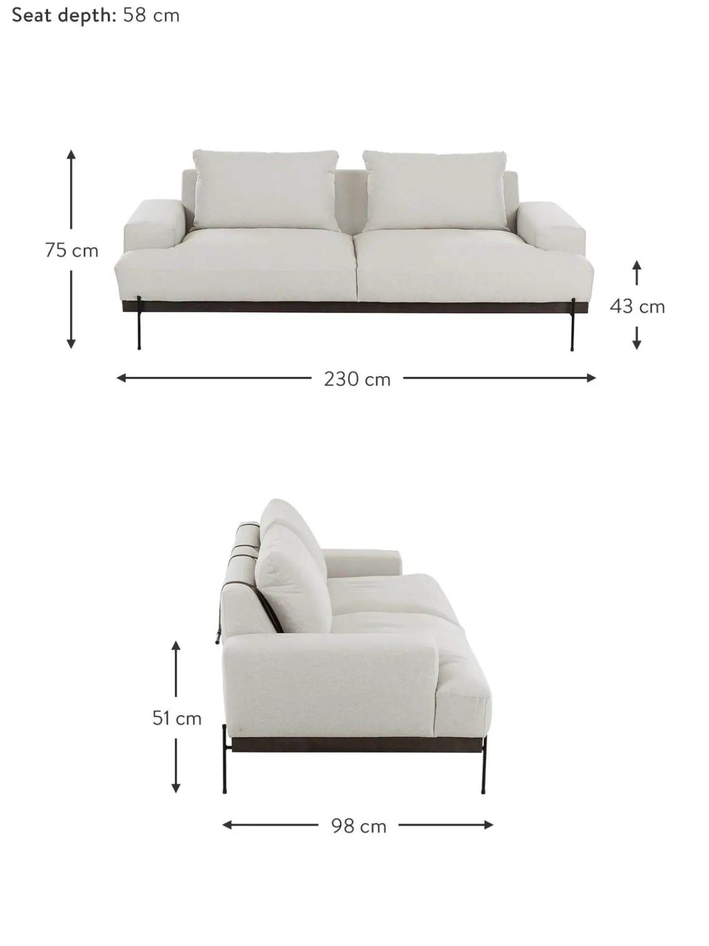 Sofa Brooks (3 Plazas)
