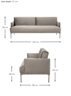 Sofa Cama De Terciopelo Fluente (3 Plazas)