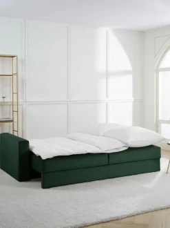 Sofa Cama De Terciopelo Tasha (3 Plazas), Con Espacio De Almacenamiento