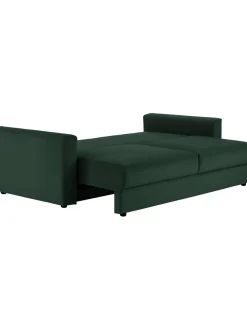 Sofa Cama De Terciopelo Tasha (3 Plazas), Con Espacio De Almacenamiento
