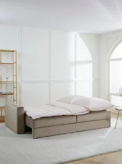 Sofa Cama De Terciopelo Tasha (3 Plazas), Con Espacio De Almacenamiento