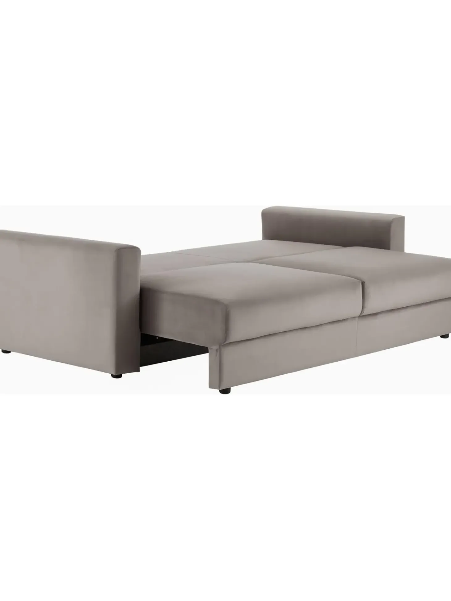 Sofa Cama De Terciopelo Tasha (3 Plazas), Con Espacio De Almacenamiento