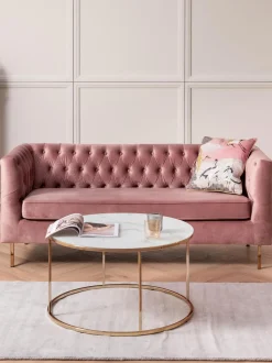 Sofa Chesterfield De Terciopelo Chiara (2 Plazas)