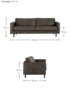Sofa De Cuero Reciclado Hunter (3 Plazas)