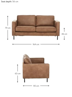 Sofa De Cuero Reciclado Hunter (2 Plazas)