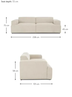 Sofa De Pana Melva (3 Plazas)