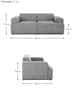 Sofa De Pana Melva (2 Plazas)