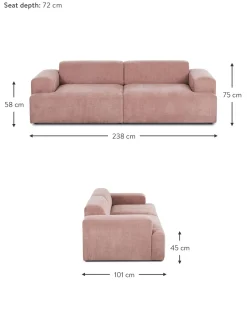 Sofa De Pana Melva (3 Plazas)