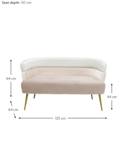 Sofa De Terciopelo En Diseno Retro Sandwich (2 Plazas)