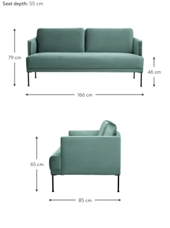 Sofa De Terciopelo Fluente (2 Plazas)