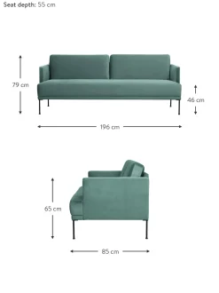 Sofa De Terciopelo Fluente (3 Plazas)