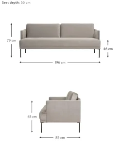 Sofa De Terciopelo Fluente (3 Plazas)