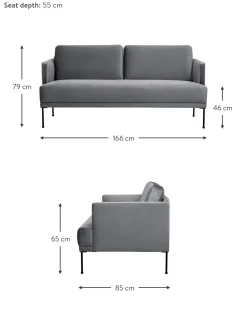 Sofa De Terciopelo Fluente (2 Plazas)