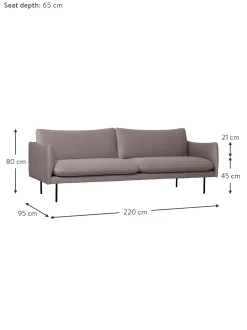 Sofa De Terciopelo Moby (3 Plazas)