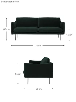 Sofa De Terciopelo Moby (2 Plazas)